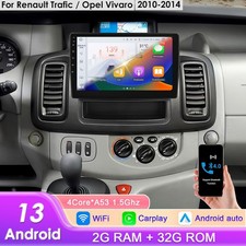 Android 14 Autoradio GPS Navi BT DAB+ Für Opel Vivaro A Renault Trafic 2010-2014