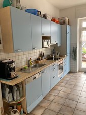 Einbauküche ALNO mit Elektrogeräten gebraucht, hellblau