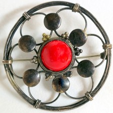 Antik 800 Silber Brosche