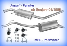 Abgasanlage Auspuff für VW T4 Pritsche 1.9TD & 2.4D (50 – 57KW) ab 01/1996 + Kit
