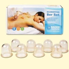 Schröpfen Massage Set 8 Stück aus Gummi Vakuum Massage Glocke Банки резиновые