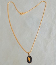 Kette Schlangenkette 42 cm Anhänger 2 cm Modeschmuck goldfarben Karabinerhaken