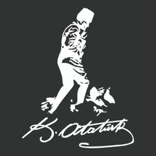 Atatürk ✔ 20x25cm  ✔ Auto Aufkleber✔ Sticker ✔ Türkei Imzasi Türkiye ✔