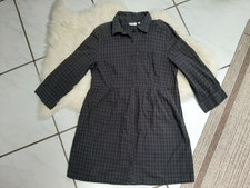 DESIGNERS Damen Longbluse Hemd Tunika Minikleid Gr. 40 schwarz Karo Baumwolle