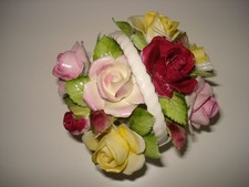 Royal Adderley Bone China Porzellan  Floral  Blumen mit Korb