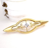Antike art deco brosche 585 - antike,