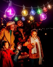 Bunt Lichterkette Außen 15M