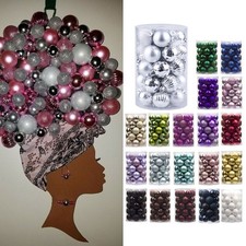 34er Set Weihnachtsbaumkugeln