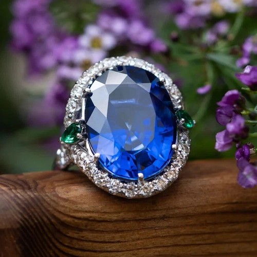 Ovalschliff blauer - ct,