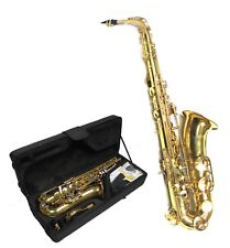 ALT SAXOPHON MESSING - SAX SET (Koffer, Pflege, Mundstück) GOLD - PLÄTTCHEN - Eb