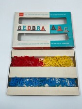geobra ABC Doppelsatz Buchstaben bunt Zusammensteckbar vintage