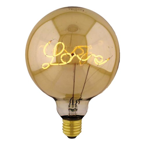 Led glas kugel love - e27, down