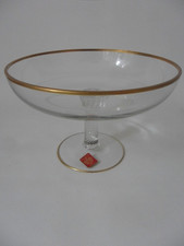Freiherr v Poschinger Glasschale vergoldet  Mundgeblasen Anbieteschale