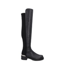 Stuart Weitzman Damen 5050 Bold Logo Stiefel Wildleder braun halbhoch UK 3 UVP 750
