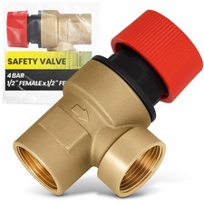 Sicherheitsventil 1/2'' IG Überdruckventil Trinkwasser 4 bar Membran Heizung