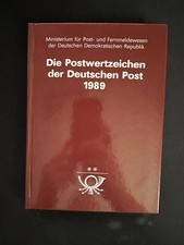 Die Postwertzeichen der Deutschen Post 1989 DDR mit leicht defektem Schuber