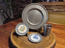 Vintage altes Zinn Set Wand