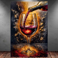 Leinwand bild xxl - rot, wein