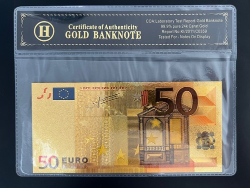 Euro gold banknote - 50,