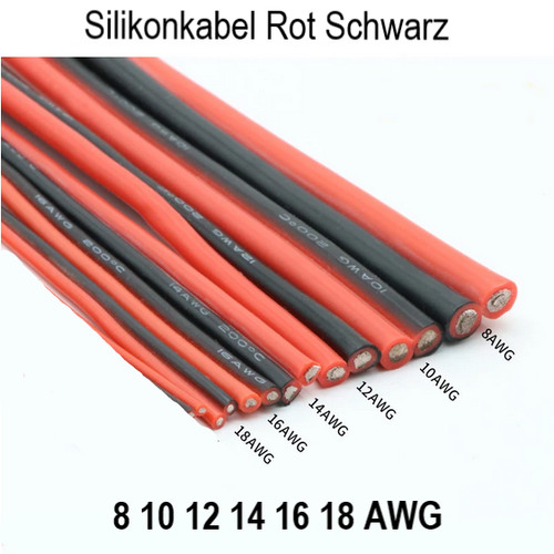 Silikonkabel flexibel schwarz - silikonkabel,