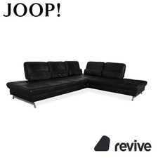 Joop Loft Leder Ecksofa Schwarz manuelle Funktion Sofa Couch