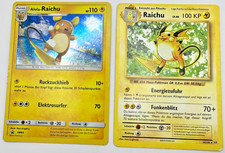 Pokemon Karte TCG Raichu SM65+36/108 Black Star Promo Holo Rare Deutsch GD