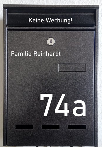 Briefkasten aufkleber name - briefkasten,