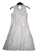 MONNY festliches weißes Kleid Kreise für Kommunion, Hochzeit  Gr. 134 - 146 NEU