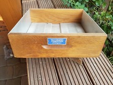 alter Holz Karteikasten Taylorix Holzablage Büro Schreibtisch Landhaus 1012R