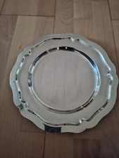 versilbertes Tablett,rund,mit