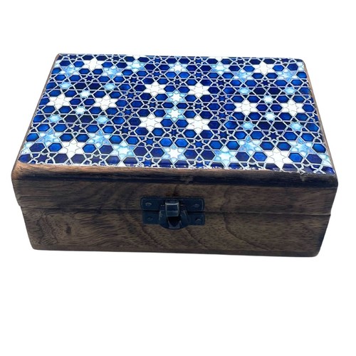 Keramik deko box holz - keramik,