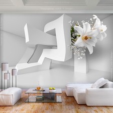Blumen Lilien Abstrakt VLIES FOTOTAPETE 3D WOHNZIMMER TAPETE WANDBILD XXL