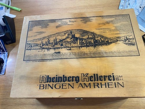 Weinkiste mit deckel aus - mit, holz