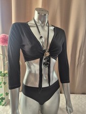 Esprit Bolerojacke Langarm Knoten Schulterjacke Ballett Gr.M Gymnastik Yoga Top