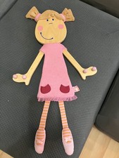 Haba Garderobe Pia aus Holz und Stoff Pink Mädchen braune Haare