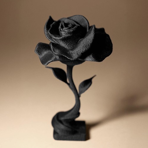 Rose flower statue schwarze - rose,