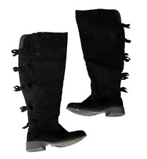 Black Over-The-Knee Boots Bow