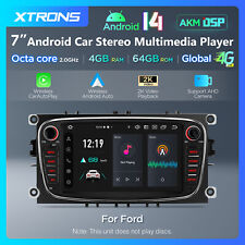 7" Android 14 Autoradio 8Core 4+64G GPS NAVI DSP Für Ford Focus Mondeo MK4 S-Max