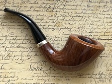 Ser Jacopo Pfeife Made in Italy Silber Ring Dublin Calabash Pipe Flame Grain