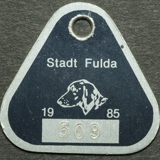 HUNDEMARKE: Hundesteuermarke