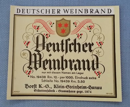 Altes schnapsetikett - altes,
