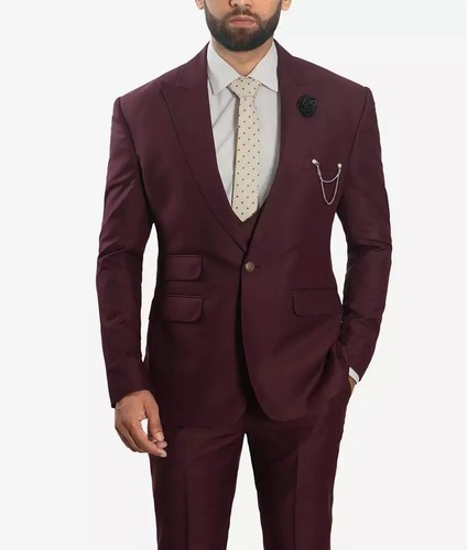 Herren slim fit spitzes revers - slim,