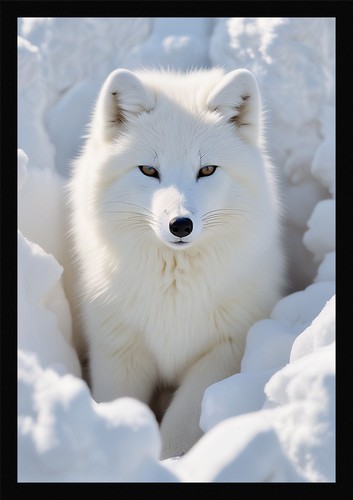 Epischer polarfuchs gerahmtes - epischer,