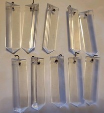 Kronleuchterbehang 26 alte Kristallglas Stangen 6,6cm