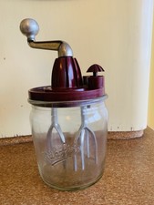 Original Rührfix mit Glasbehälter Metallkurbel Aufsatz für Zitronenpresse