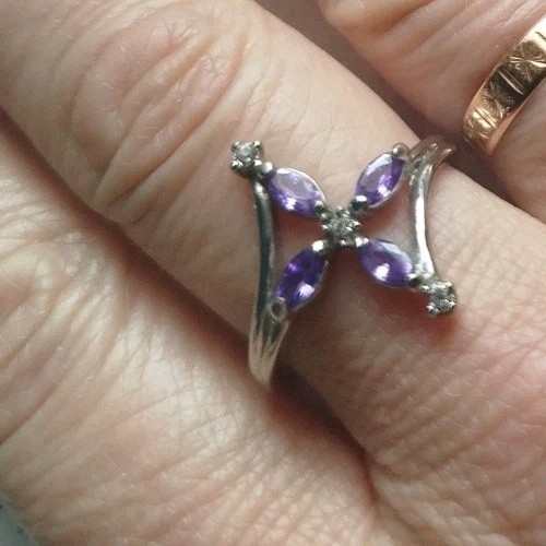 Damen silber ring 925 mit - silber,