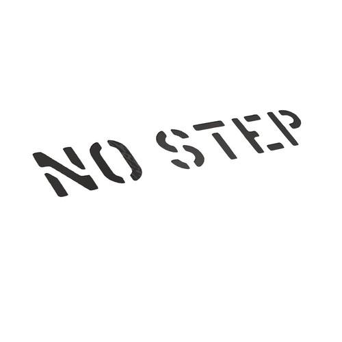 Step stencil aufkleber - no,