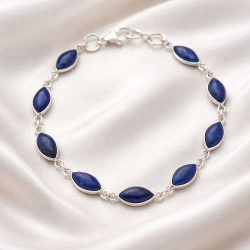 Lapislazuli armband silber - armband,