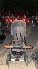 Kinderwagen Grau, 2 Sitze + Mitfahrbrett, gut erhalten, nur Abholung
