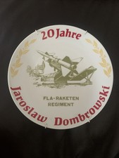 DDR Teller NVA Ehrengeschenk 20. Jahre Fla-Raketen Regiment Jaroslav Dombrowski